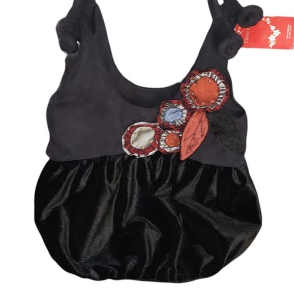 Black Velvet Concubine Shoulder Bag - Picture 2 of 12